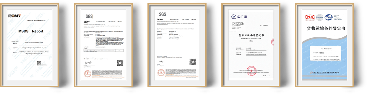 Yüksek kıvamlı silikon ürünler için uygunluk sertifikaları